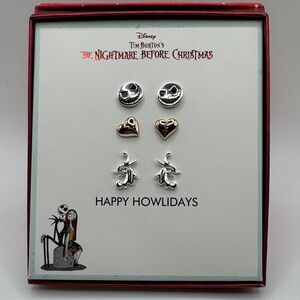 Disney Nightmare Before Christmas Silver & Gold Earring Set